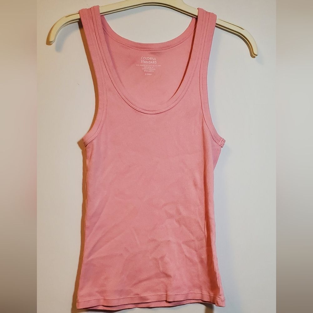X-Small Colorful Standard Organic Cotton Pink / Flamingo Rib Tank